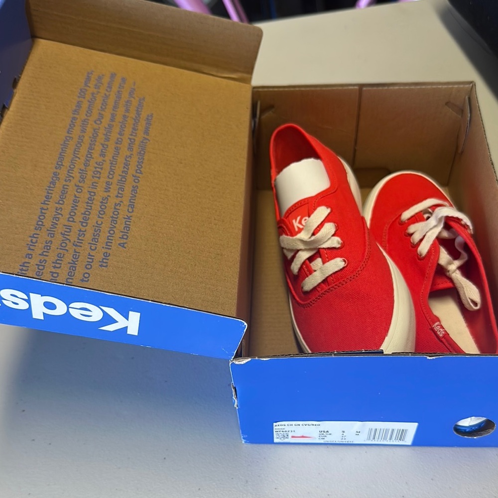 Keds Red Canvas Sneakers Classic Style